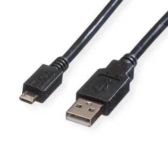 Roline USB2.0 kabel TIP A(M) na Micro B(M), 0.8m, crni