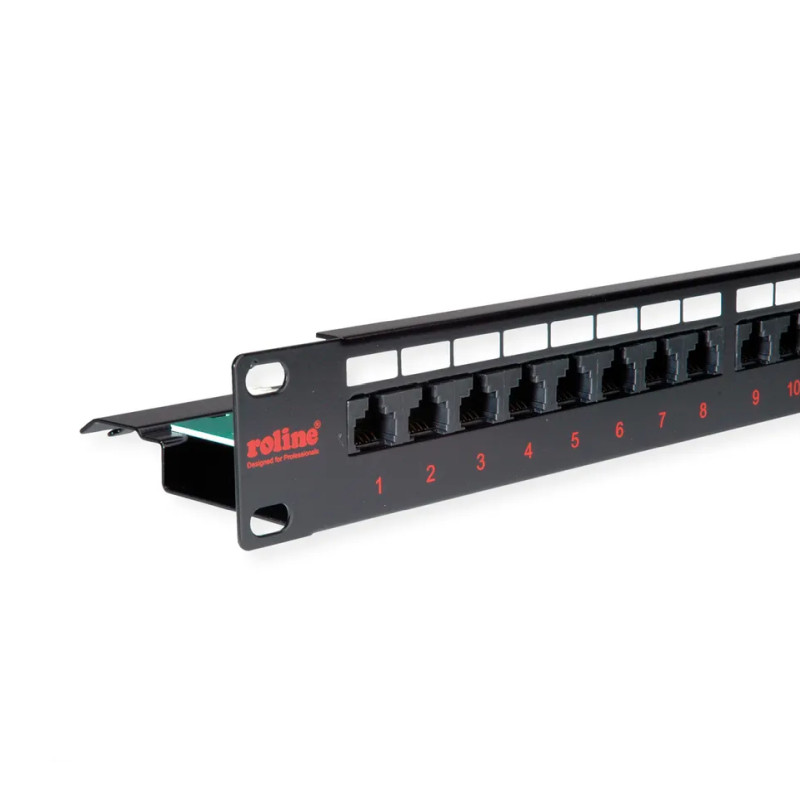 Roline Cat.6/Class E 19" Patch Panel 24-porta UTP, crni
