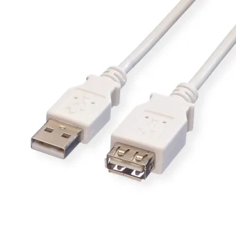 Roline VALUE USB2.0 kabel TIP A-A M/F, 1.8m, bijeli (produžni)