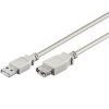 NaviaTec USB 2.0 A muški na A ženski kabel, 3m, bež