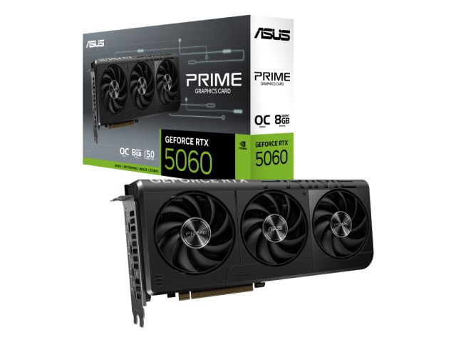 Asus PRIME GeForce RTX 5060 8GB GDDR7 OC Edition, 8GB GDDR7/256-bit, PCIe 5.0x16, HDMI/3×DP