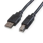 Roline USB2.0 kabel TIP A-B M/M, 0.8m, crni