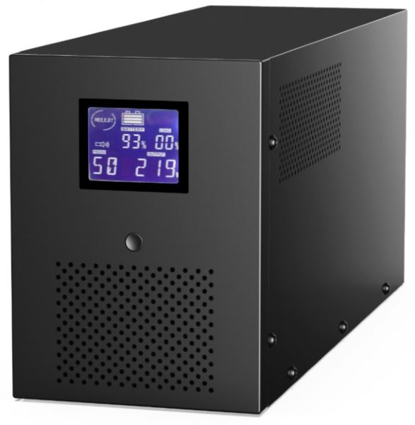Gembird UPS with USB and LCD display, 3000 VA, black