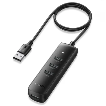 UGREEN 4-portni USB-A HUB 4×USB-A 3.0, 1.0m, crni
