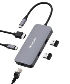 Verbatim CMH-05 Pro Multiport 5-portni USB-C HUB: 1xHDMI, 1xRJ45, 2xUSB-A, 1xUSB-C PD