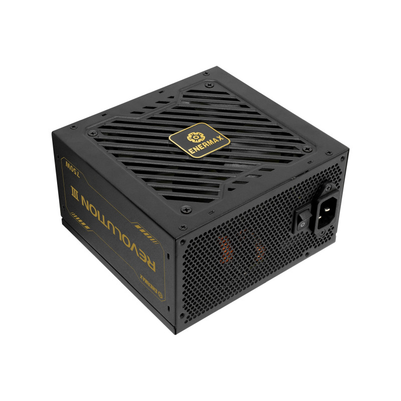 Enermax 750W Revolution III, ATX 3.1, 80+ GOLD, modularno, 3×PCIe, 9×SATA, 24-pina, 120mm ventilator