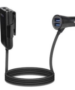 Gembird 4-port front and back seat car charger
