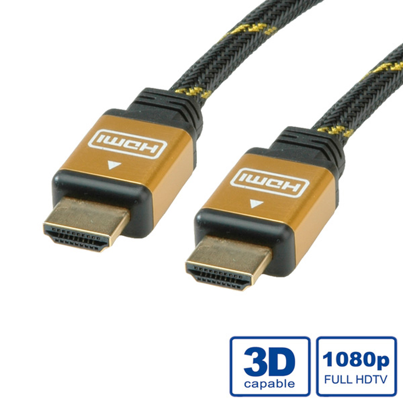Roline GOLD HDMI kabel sa mrežom, M/M, 10m