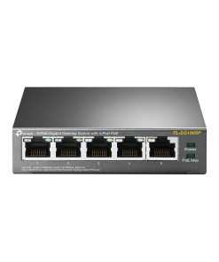 TP-Link 5-port Gigabit PoE+ preklopnik (Switch) 5×10/100/1000M RJ45 ports, 1×PoE++ In, 4xPoE+ Out ports, metalno kućište