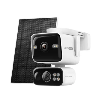 TP-Link Tapo C675D kamera + Tapo A202 Solar panel, 4K/8MP (3840x2160), 10000mAh punjiva li-lon bater, microSD, 6×Spotlights, detekcija pokreta, IP65, Dual Lens/Telephoto, Wi-Fi/Tapo app