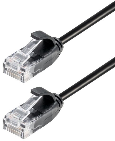 Transmedia CAT6a Thin U UTP Patch Cable 0,5m black