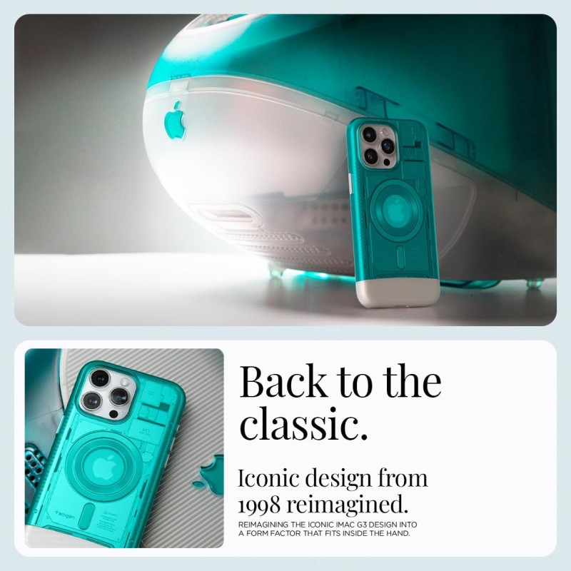 Spigen Classic C1 MagSafe, bondi blue - iPhone 15 Pro (ACS06743)