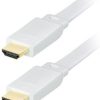 Transmedia High Speed HDMI-cable with Ethernet, Flat cable, 2m White