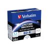 M-Disc Lifetime Archival Verbatim 25GB BD-R SL 4× Inkjet Printable 5 pack JC