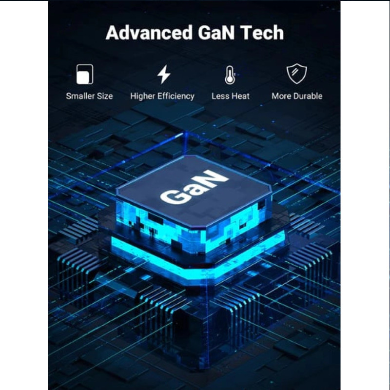 UGREEN GaN Tech zidni punjač 65W, 1×USB-A/3×USB-C, PD3.0/QC4.0+, crni