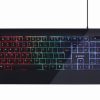 Gembird Slim "Rainbow" backlight multimedia keyboard, black, US layout