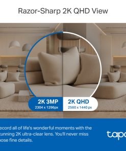 TP-Link Tapo C220 AI kamera 2K QHD, H.264, 360°/114° Pan/Tilt, Advanced Night Vision, microSD, dvosmjerni audio, AI detekcija pokreta, Wi-Fi, Tapo app