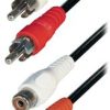 Transmedia 2x RCA-plug - 2x RCA-jack, 1,5 m