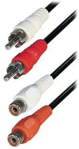 Transmedia 2x RCA-plug - 2x RCA-jack, 1,5 m