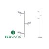 EcoVision LED podna svjetiljka 3×5W, 3000K topla bijela, podesiva akrilna sjenila
