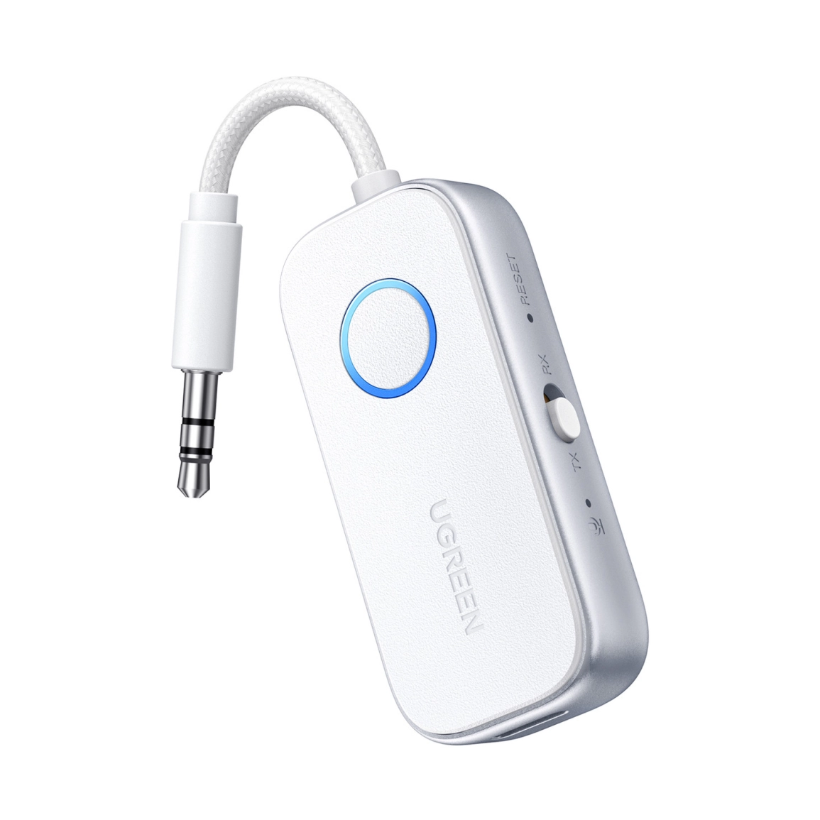 UGREEN Bežični Audio transmiter i receiver, BT 5.4, 3.5 mm, bijeli