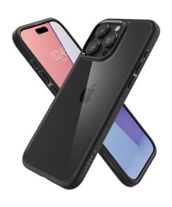 Spigen Crystal Hybrid, matte black - iPhone 15 Pro Max (ACS06449)