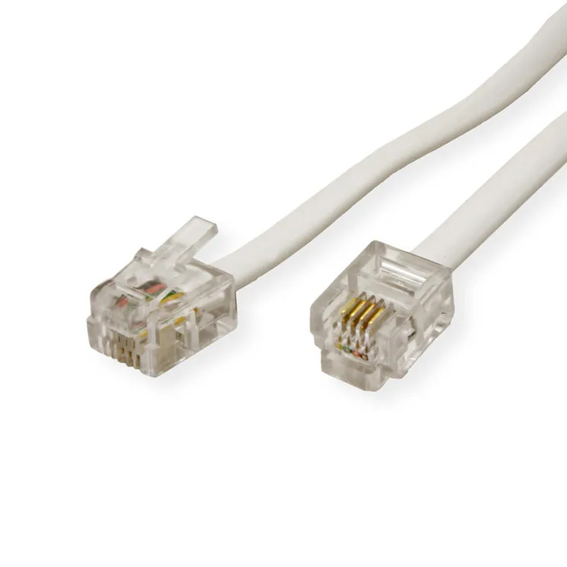 Roline RJ12 (6P4C) telefonski kabel, 15m