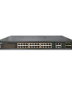 PLANET IPv6/IPv4, 24-Port Managed 802.3at POE+ Gigabit Ethernet Switch + 4-Port Gigabit Combo TP/SFP (220W)
