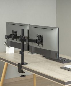 BIT FORCE nagibno-okretni stolni nosač za 2 17“- 32“ monitora, do 9kg (po monitoru) (BRACKET DMM-32-2M)