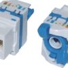 Masterlan self-tapping keystone UTP Cat.5e, white, rear terminal block