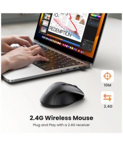 UGREEN bežični miš, 1600 DPI, USB, crni