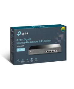 TP-Link 8-port Gigabit PoE+ preklopnik (Switch), 8×10/100/1000M RJ45 PoE ports, 802.3af/at, metalno kućište, 1U 13" (153W)