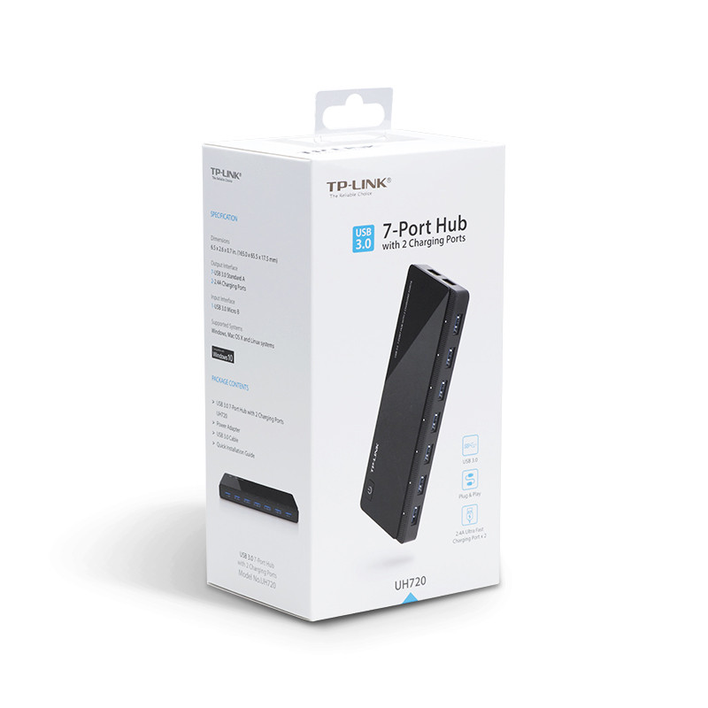 TP-Link USB3.0 Hub 7-port + 2 port za punjenje, sa napajanjem
