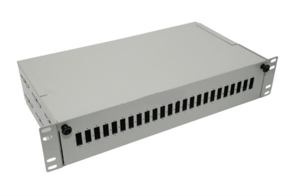 NFO Patch Panel 2U 19" - 24x SC Duplex, Pull-out, 2 trays