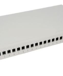 NFO Patch Panel 1U 19" - 24x SC Simplex LC Duplex, Closed, 1 tray