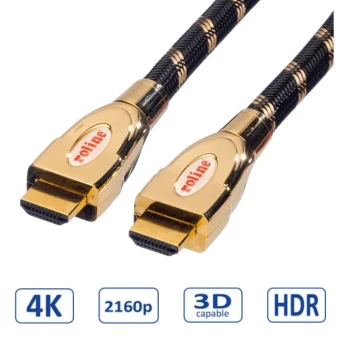Roline GOLD HDMI Ultra HD kabel sa mrežom, M/M, 3.0m