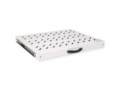 Roline 19" 1U izvlaćiva polica, D=350mm, nosivost 25kg, siva
