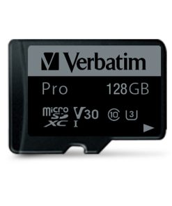 Verbatim memorijska kartica PRO Micro SDXC 128GB, U3, A2, V30, Class 10 Card + adapter