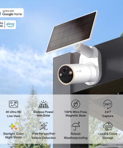 TP-Link Tapo C460 kamera + Tapo A201 Solar panel 4K 8MP, H.264, Color Night Vision, microSD, dvosmjerni audio, detekcija pokreta, vodootporna IP66, Wi-Fi, Tapo app
