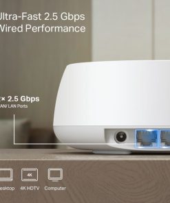 TP-Link BE3600 Tri-Band Whole Home Mesh WiFi 7, 688Mbps/4324 Mbps (2.4GHz/5GHz) 2×2.5 Gbps port, Deco App