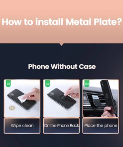 UGREEN magnetni držač za smartphone, za auto, crni
