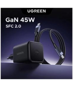 UGREEN 45W USB-C GaN, Quick Charge, crni