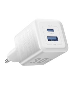 Vention 2-Port USB (C A) GaN Charger (30W 30W) EU-Plug, White