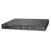 Planet 26-Port Web Managed (24x 100mbps 802.3at PoE 2-Port 1G TP SFP Combo) Switch 220W