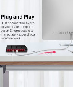 Mercusys 8-port Gigabit mini Desktop preklopnik (Switch), 8×10/100/1000M RJ45 ports, plastično kućište