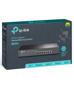 TP-Link 8-port Gigabit preklopnik (Switch), 8×10/100/1000M RJ45 ports, 1U 19", Rack mount, metalno kućište