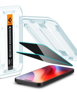 Spigen Glass tR EZ Fit (Privacy) 2 Pack, zaštitno staklo za ekran telefona 2 kom - iPhone 17/16 Pro/17 (AGL07929)