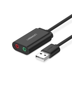 UGREEN audio adapter USB-A na 3.5mm, crni, 15cm