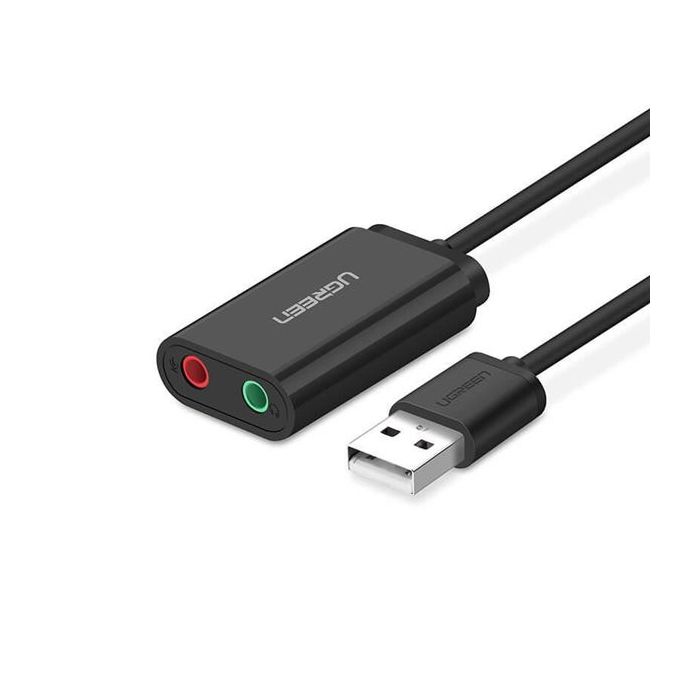 UGREEN audio adapter USB-A na 3.5mm, crni, 15cm