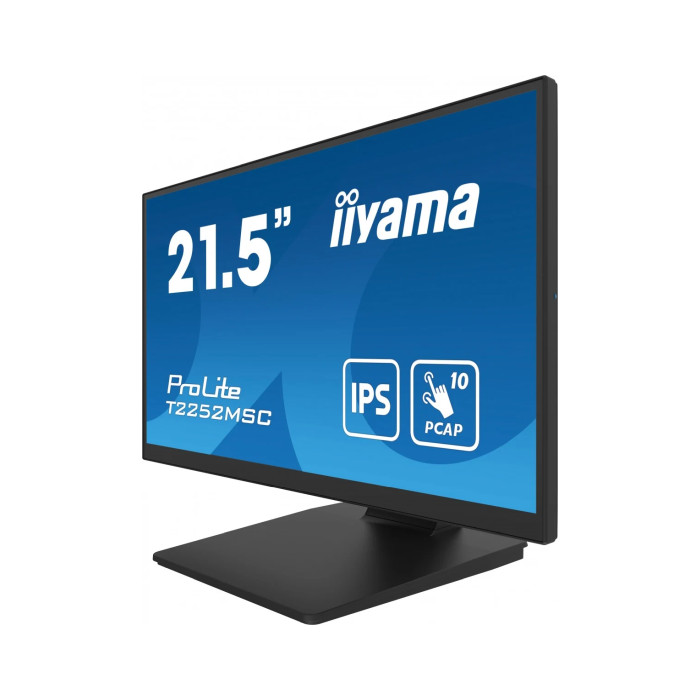 IIYAMA 22" T2252MSC-B2AG FHD (1920×1080) IPS, 16:9, 5ms, 250 cd/m2, 1000:1, 1xHDMI, 1xDP, 2xUSB-A, zvučnici, crni
